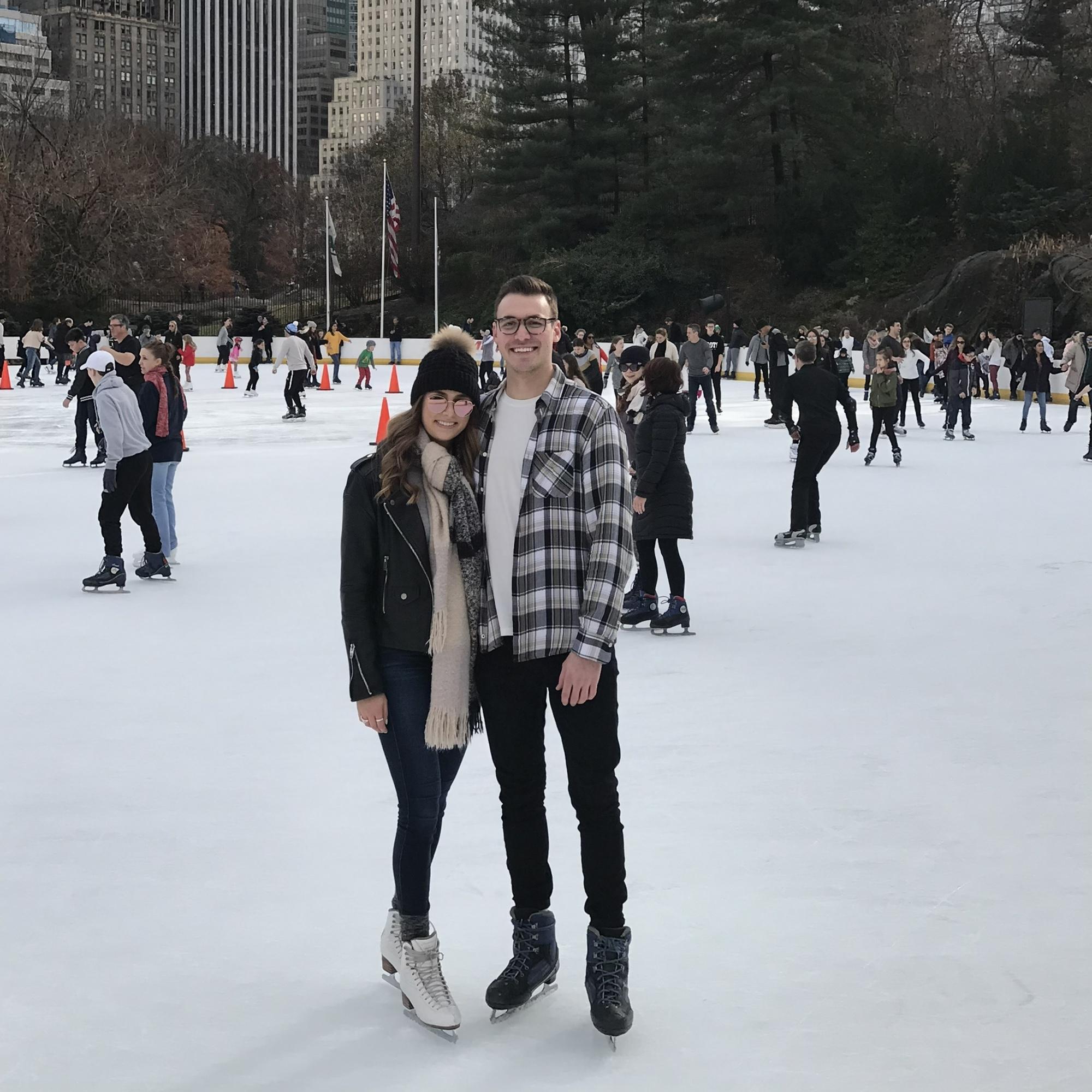 The first time Ethan met my parents, Yas forced him to go ice skating with her father who actively was playing hockey....