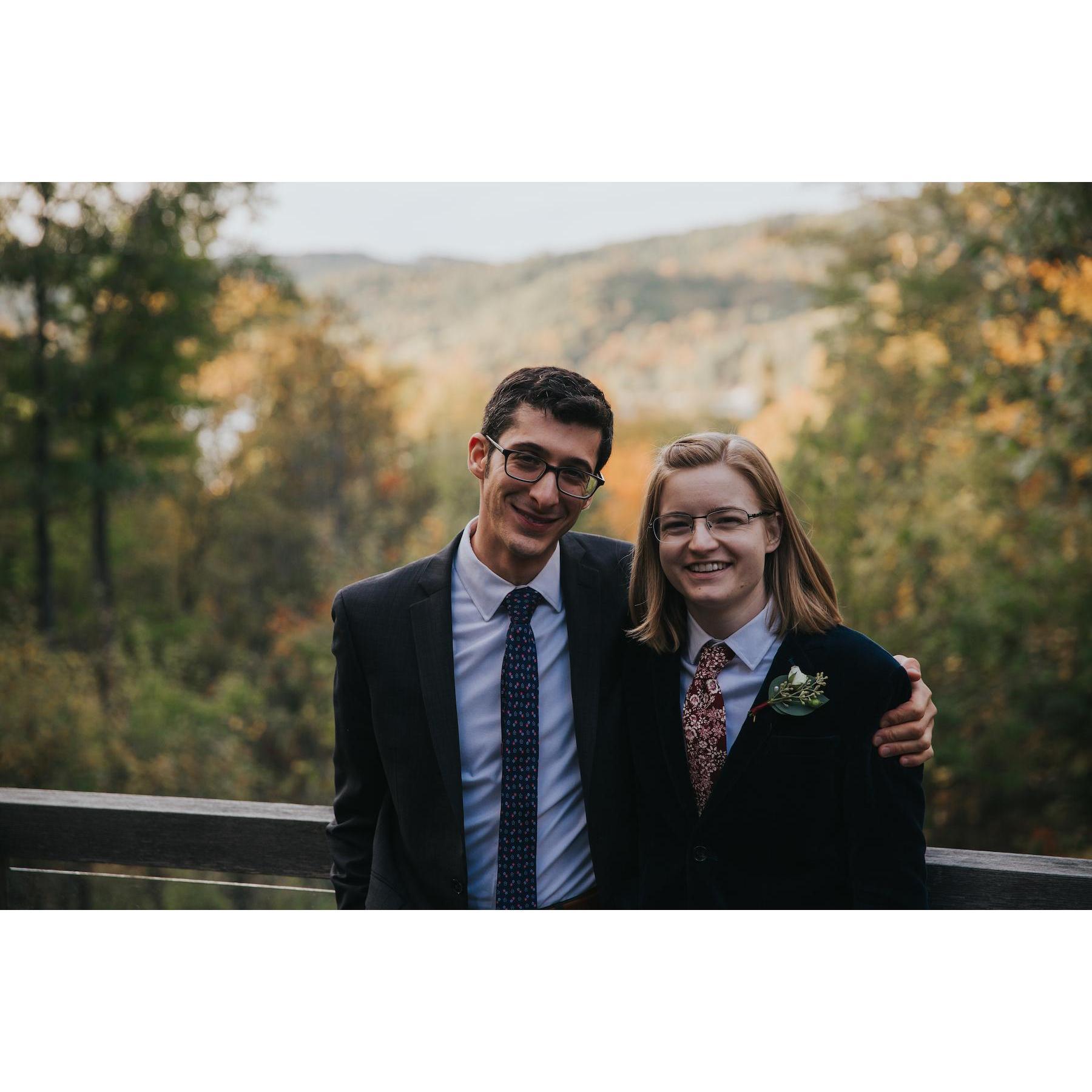 At the wedding of our friends in Chelsea, Quebec