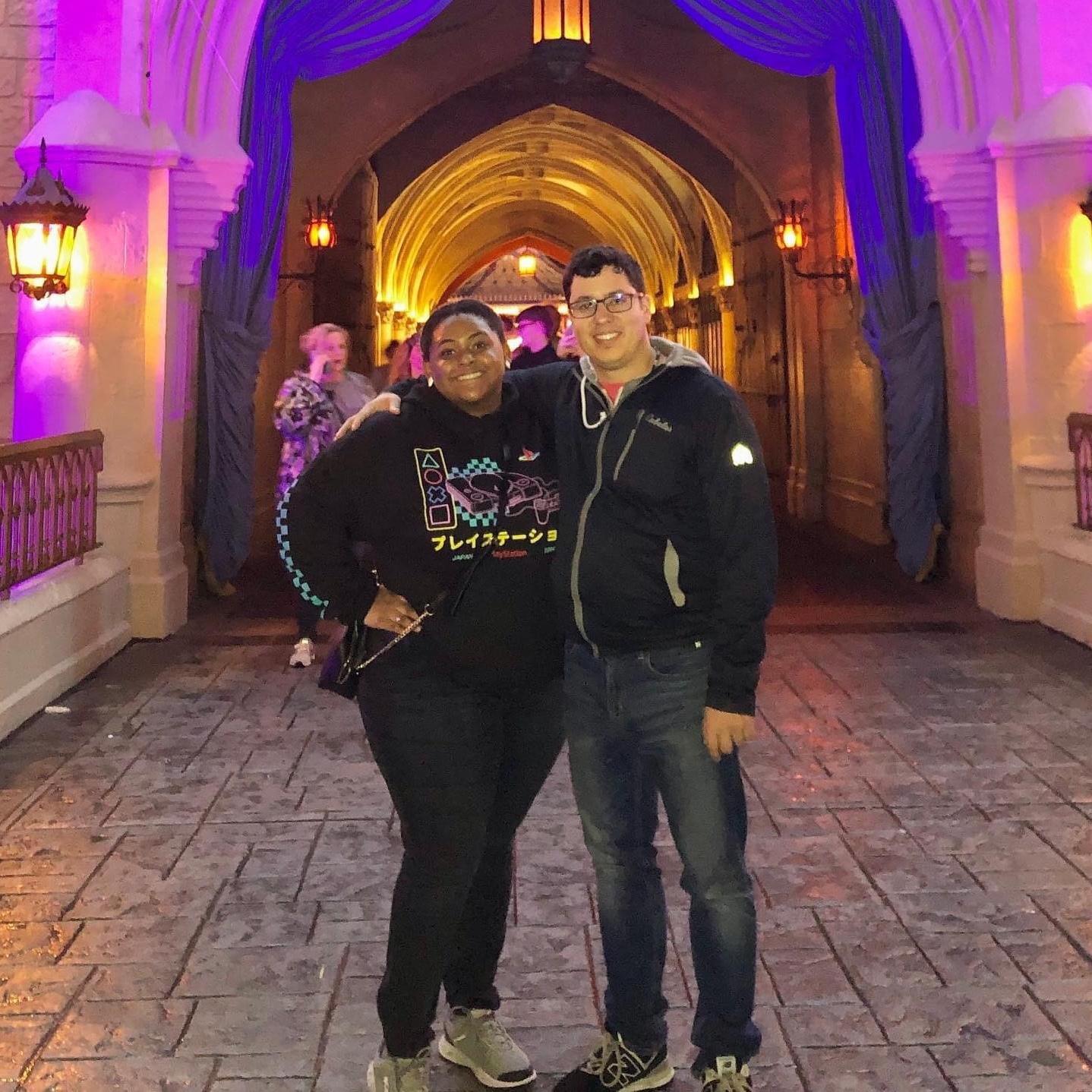 Gabriel invited Kiki to join him and his family in DisneyWorld, FL. This was at the magic kingdom.