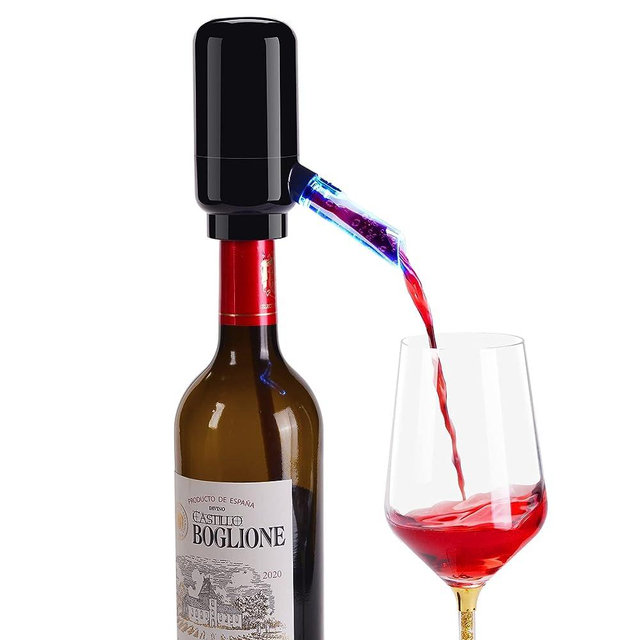 BLUBYEES Electric Wine Aerator Pourer,Portable One-Button Wine Dispenser Machine and Wine Decanter Multi-Smart Automatic Filter Wine Pourer for Red Wine,Best Wine Gifts for Women and Wine Lovers
