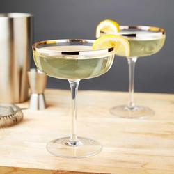 Twine Primavera Recycled Margarita Glass Set by Twine Living