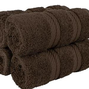 4 Luxury Washcloths, Brown