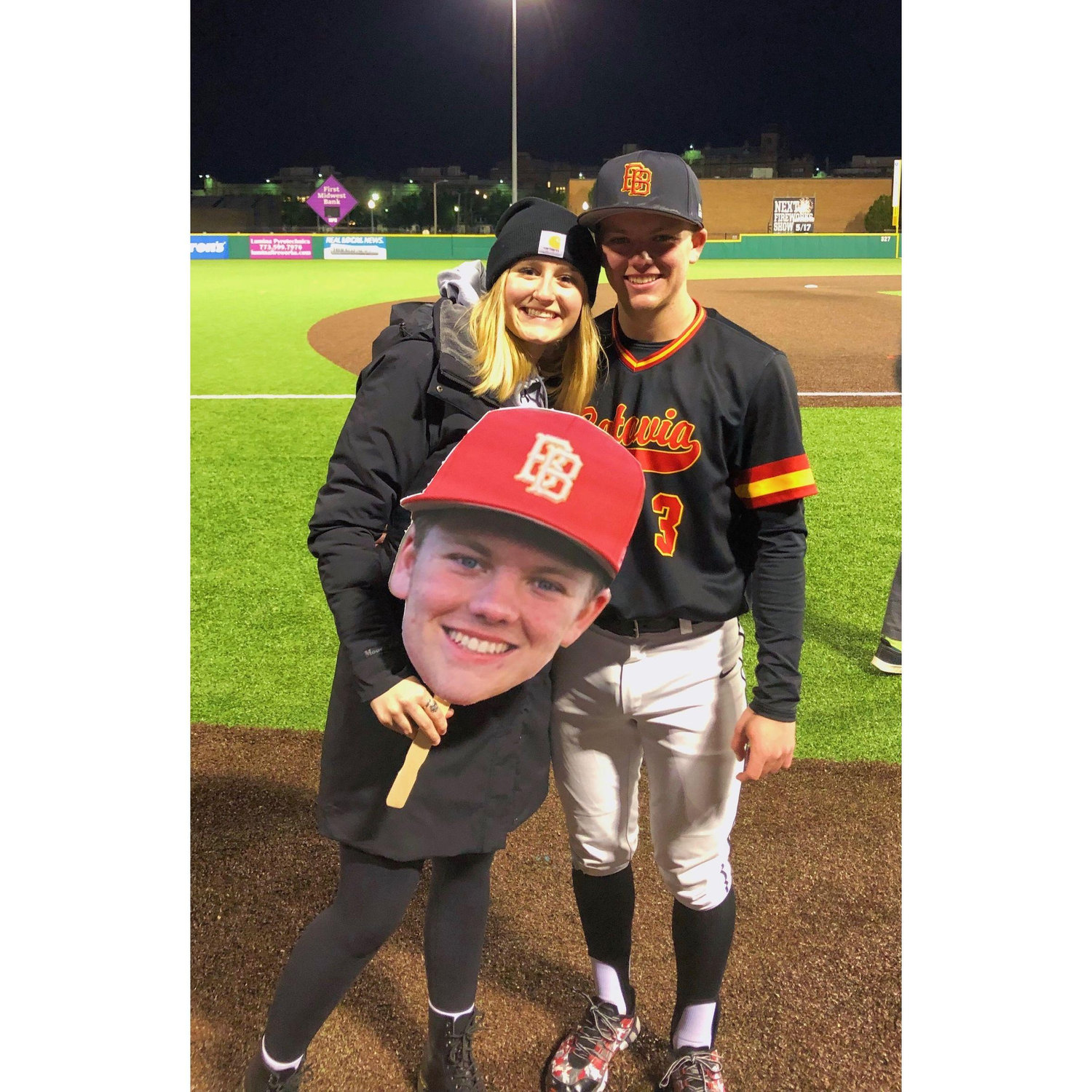 Supporting Cole at his baseball games