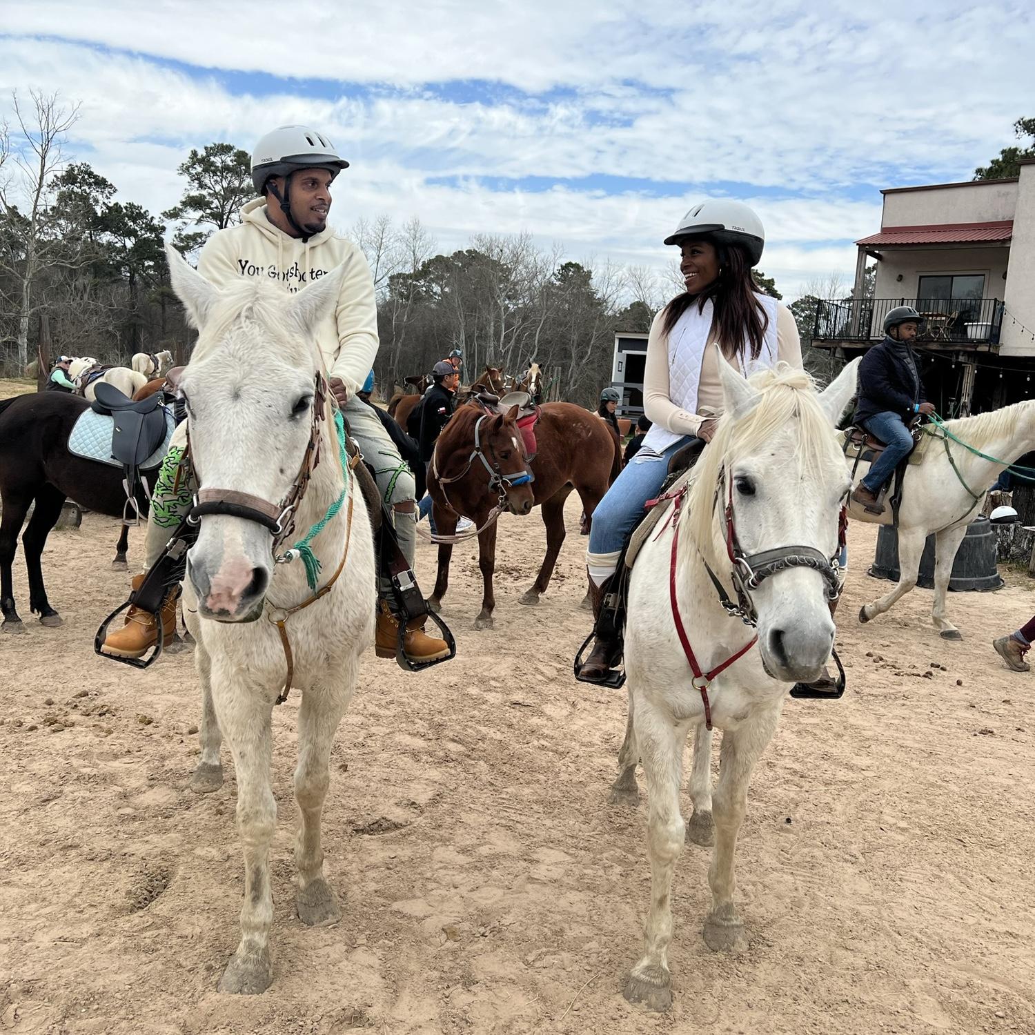 Another shared love of ours is horses! We had a romantic ride for one of our first Valentines Day