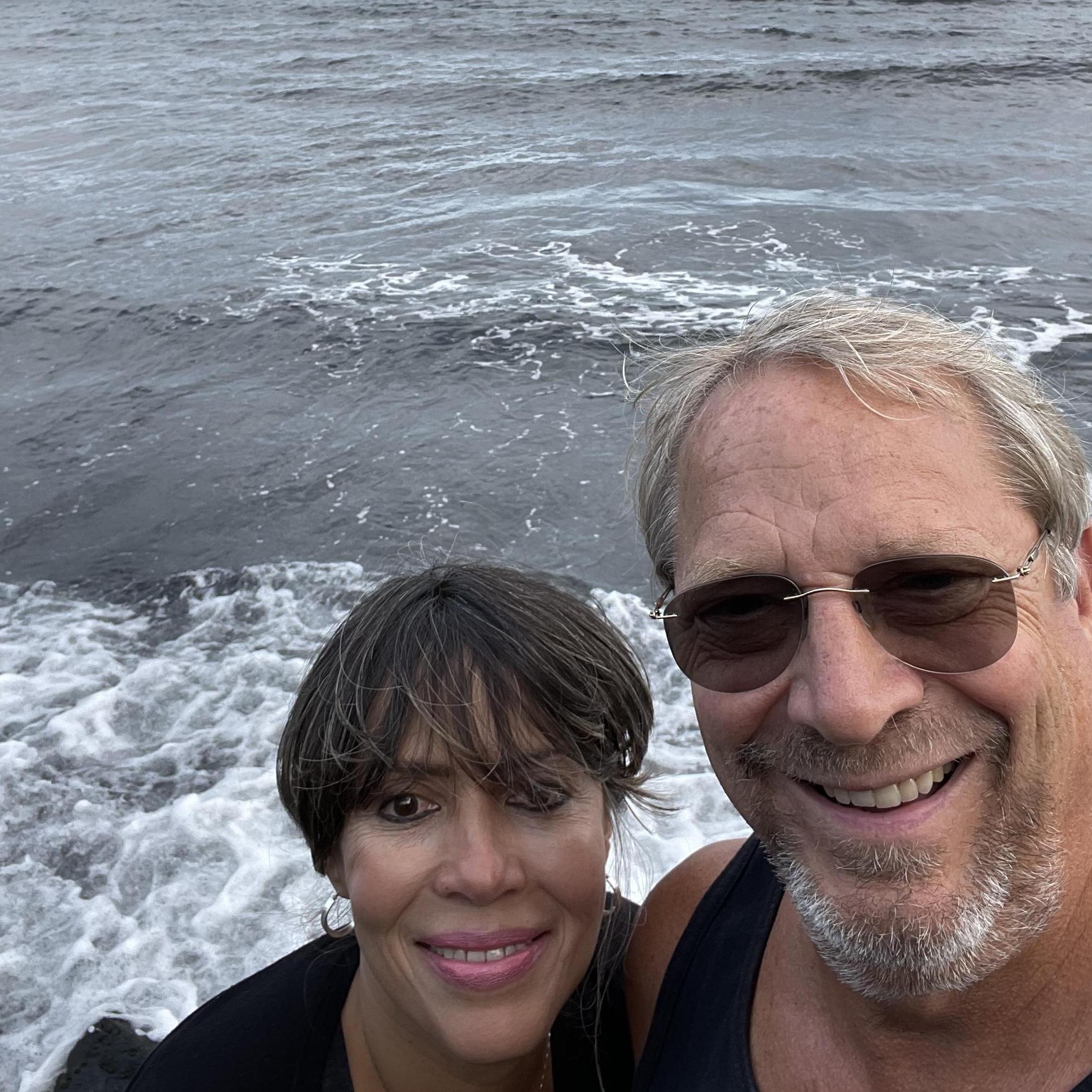 Black beach in Hawaii.