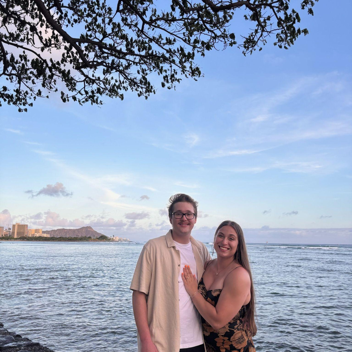 Moments after we got engaged!