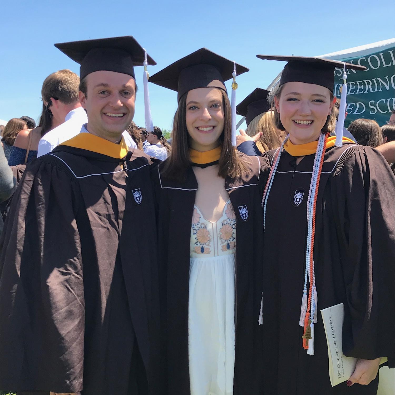 Lehigh graduation, 2018. John's GPA was higher than Fran's.