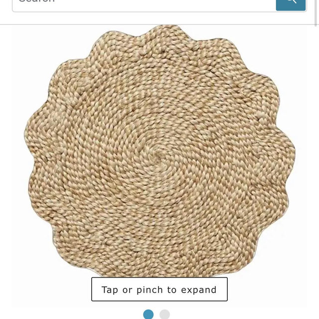 Scallop Braided Jute Placemat, 15"