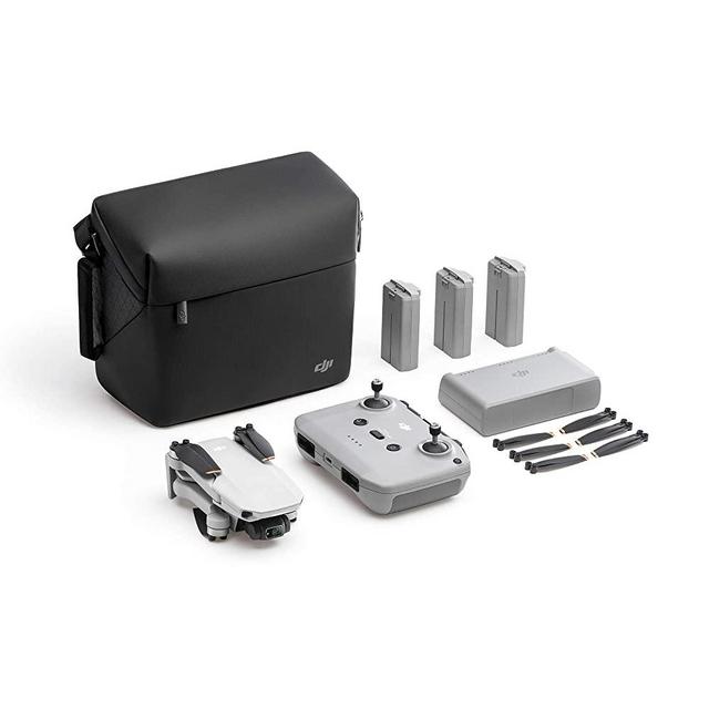 DJI Mini 2 Fly More Combo – Ultralight Foldable Drone, 3-Axis Gimbal with 4K Camera, 12MP Photos, 31 Mins Flight Time, OcuSync 2.0 10km HD Video Transmission, QuickShots, Gray