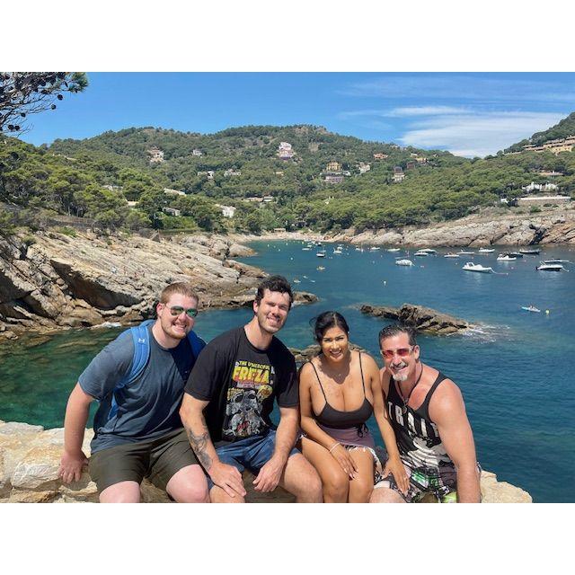 With Lucas and Alex in Begur, Spain