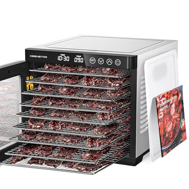 Food Dehydrator Machine, 9 Stainless Steel Trays Jerky Dryer with Digital Adjustable Timer & Temperature Control, Dryer Machine for Dog Treats, Herb, Veggies, Meat, Fruit
