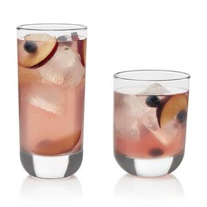 Libbey through Samara - Libbey Polaris Glass Drinkware Combination Set, 8-12.25 ounce Drinking Glasses & 8-16.25 ounce Rocks Glasses, Lead-Free, 16-piece