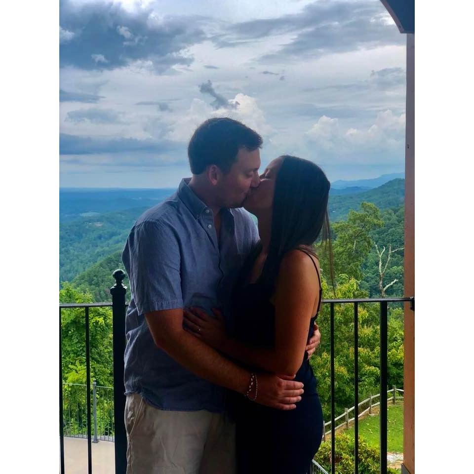 We went back to where he proposed after we changed to take some better pictures.