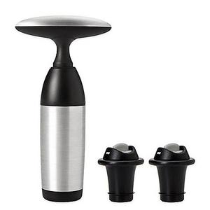 OXO SteeL™ Vacuum Wine Preserver with 2 Stoppers
