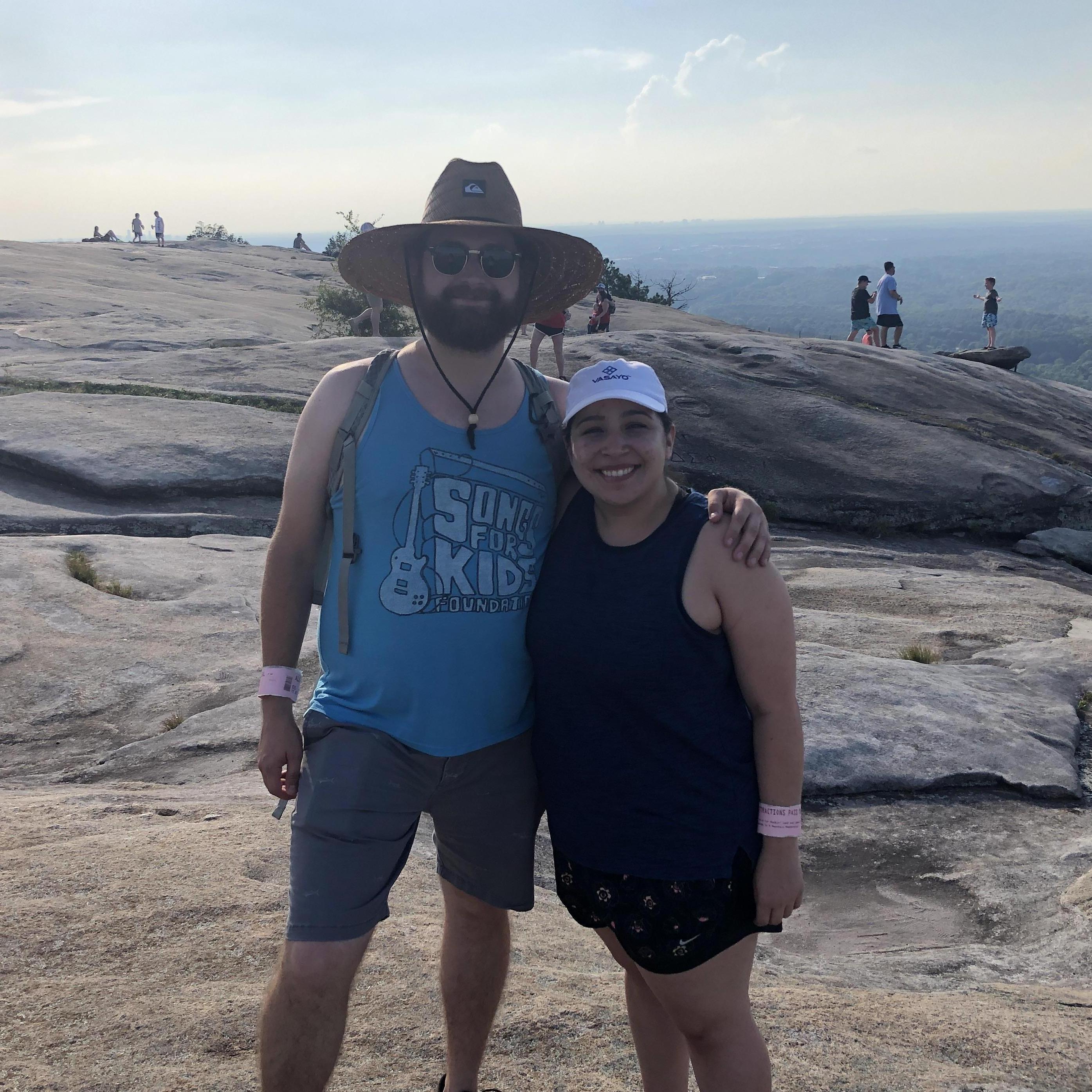 Celebrating Victoria's birthday at Stone Mountain complete with the heat and an amazing fireworks show!