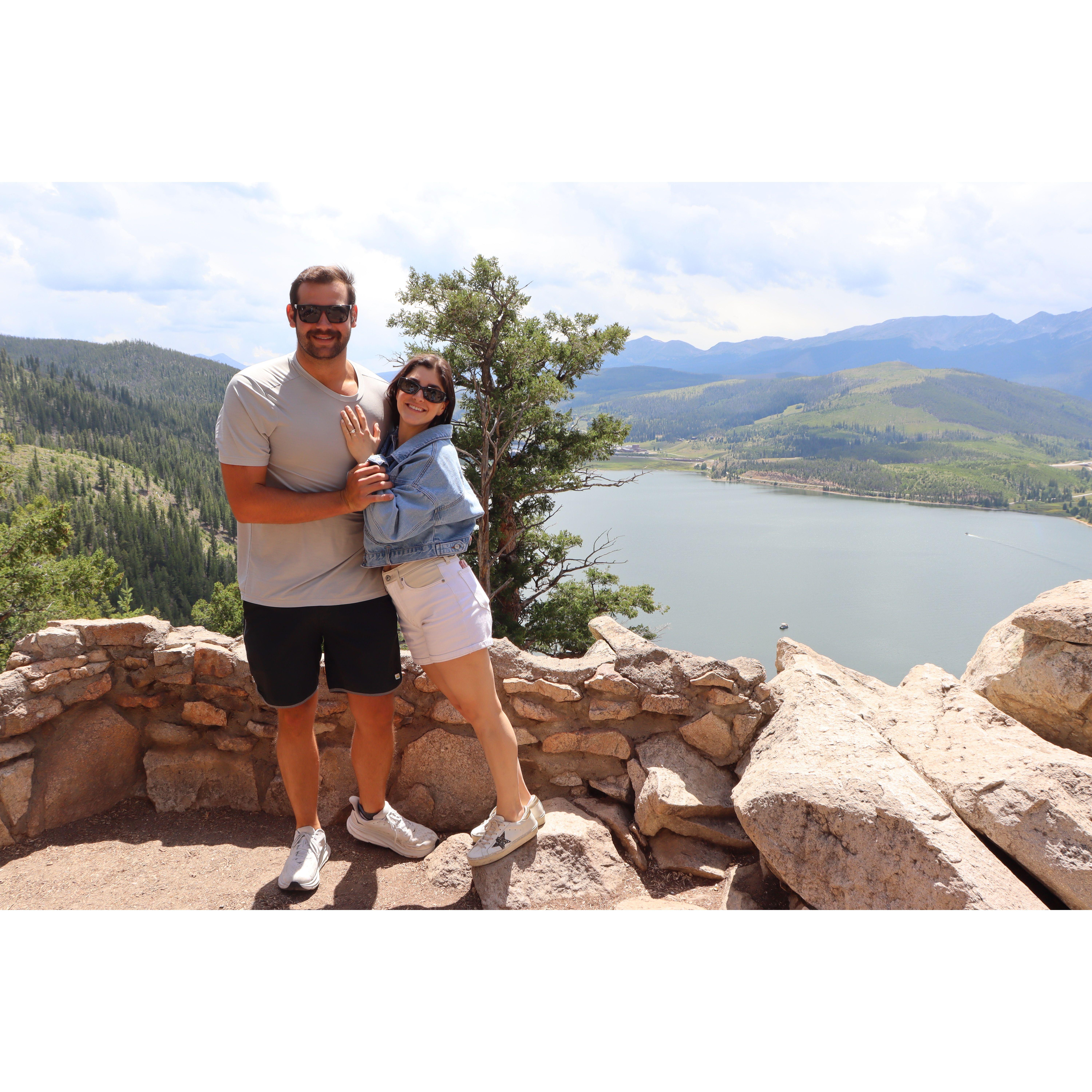 Our trip to Colorado right after he proposed!