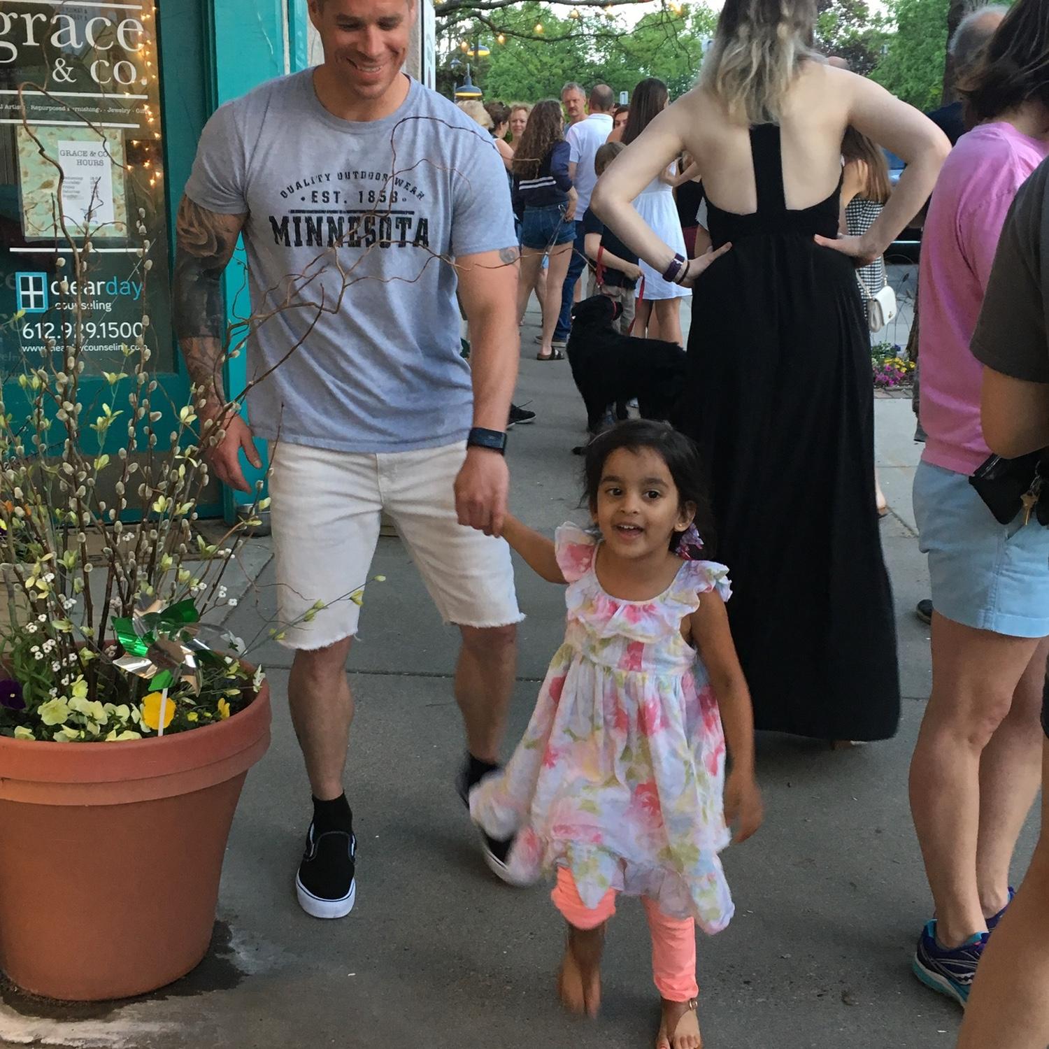 Zainab rushing Casey to get ice cream at Sabastian Joe’s!