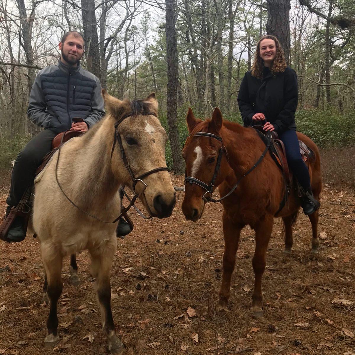 Horseback riding for Amanda's birthday right after covid lockdowns started.