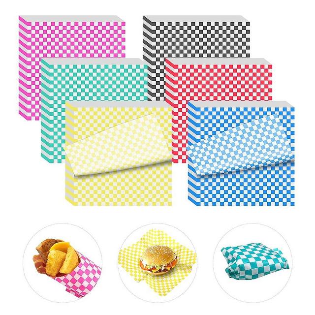 120 Sheets Variety Pack Checkered Dry Waxed Deli Paper Sheets 12x12 inch Paper Sandwich Paper Liners, Food Basket Liners Wax Paper Deli Wrap Wax Paper Sheets for Wrapping Bread and Sandwiches