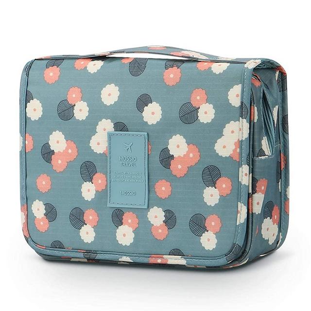 Mossio Hanging Toiletry Bag - Large Cosmetic Makeup Travel Organizer for Men & Women with Sturdy Hook