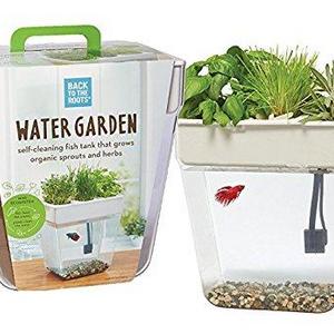 Back to the Roots Water Garden, Self-Cleaning Fish Tank That Grows Food, Mini Aquaponic Ecosystem (Great Gardening Gift & Family Project)