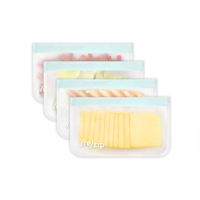 (re)zip Leakproof Lay Flat Reusable Half-Gallon Bag - 4pk