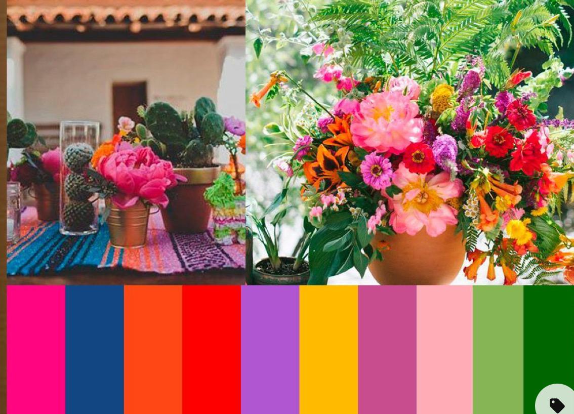 Wedding attire color palette