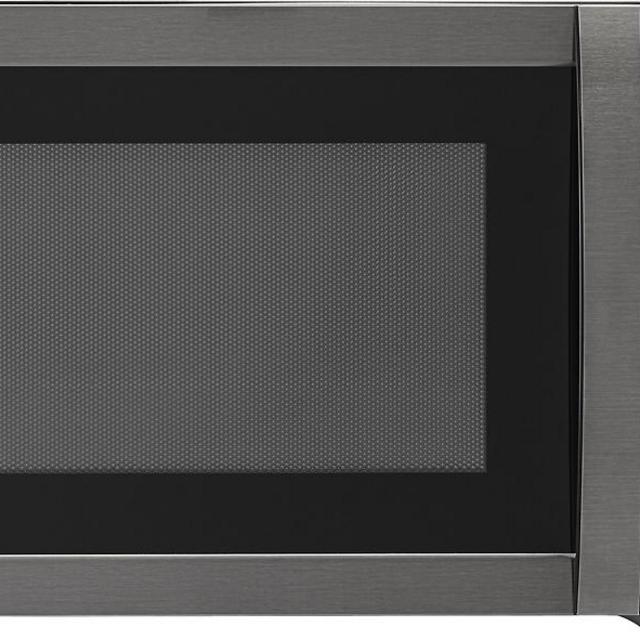 Sharp - Carousel 1.4 Cu. Ft. Mid-Size Microwave - Black stainless steel