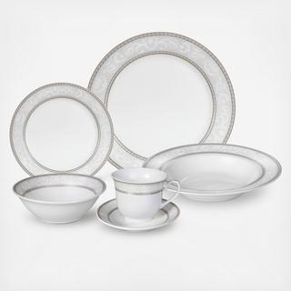 Sirena Design 24-Piece Porcelain Dinnerware Set, Service for 4