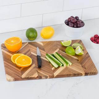 3-Piece Acacia Herringbone Cutting Board Set