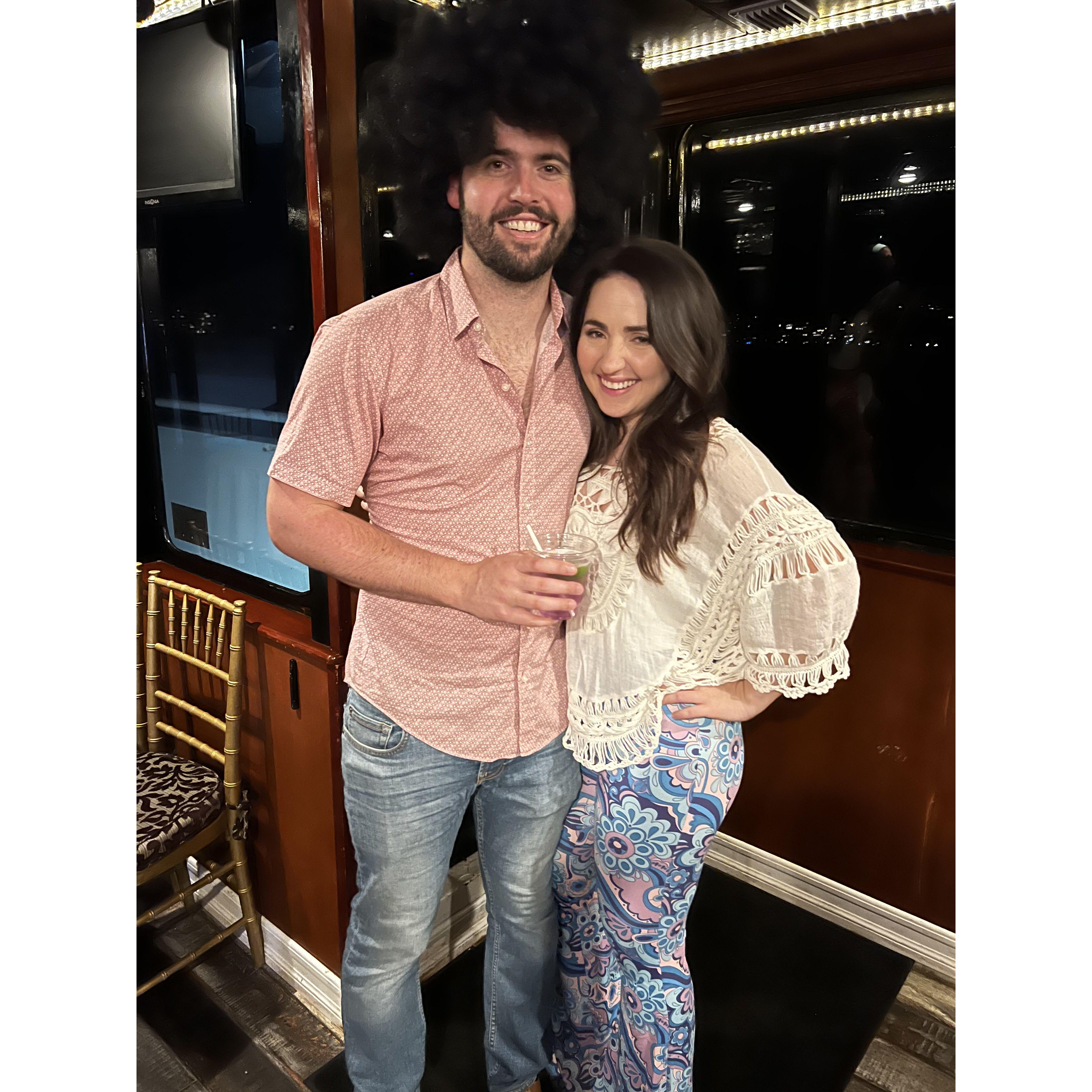 January 21, 2023 - We dress up in an 80s Disco theme to celebrate our friends birthday on a boat!