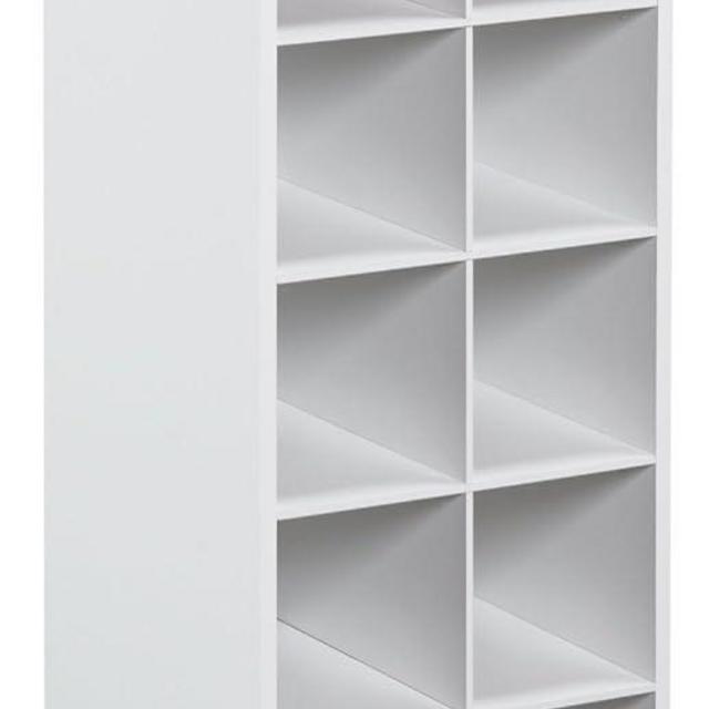 ClosetMaid 1545 Stackable 10-Cube Organizer, White