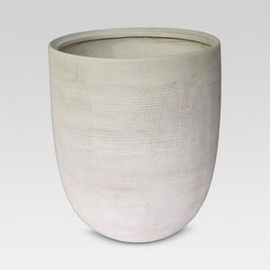 14" Textured Ceramic Planter - White - Threshold™