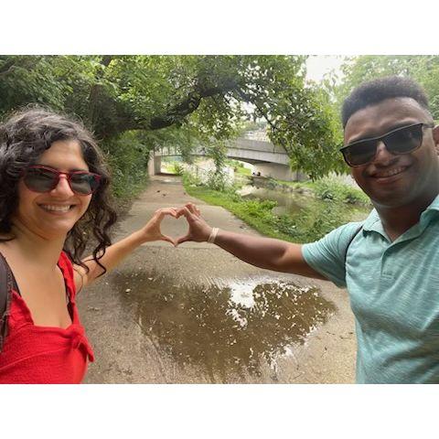 Found a heart-shaped puddle on our second anniversary<3