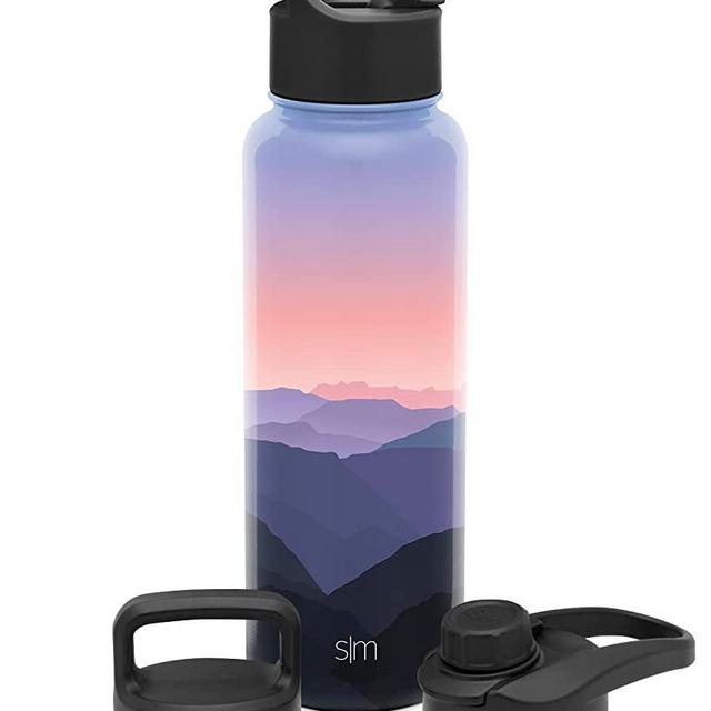 Simple Modern Water Bottle with Straw and Chug Lid Vacuum -Sea Glass Sage