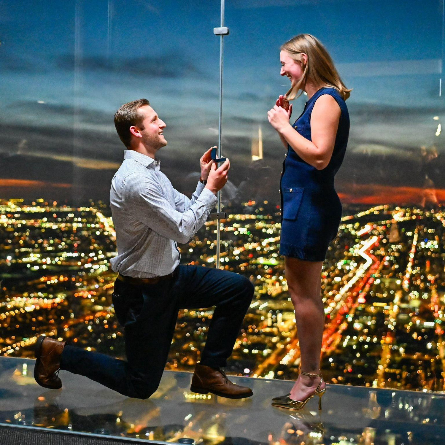 10/26/2024 - Engagement on the Skydeck of the Willis Tower!