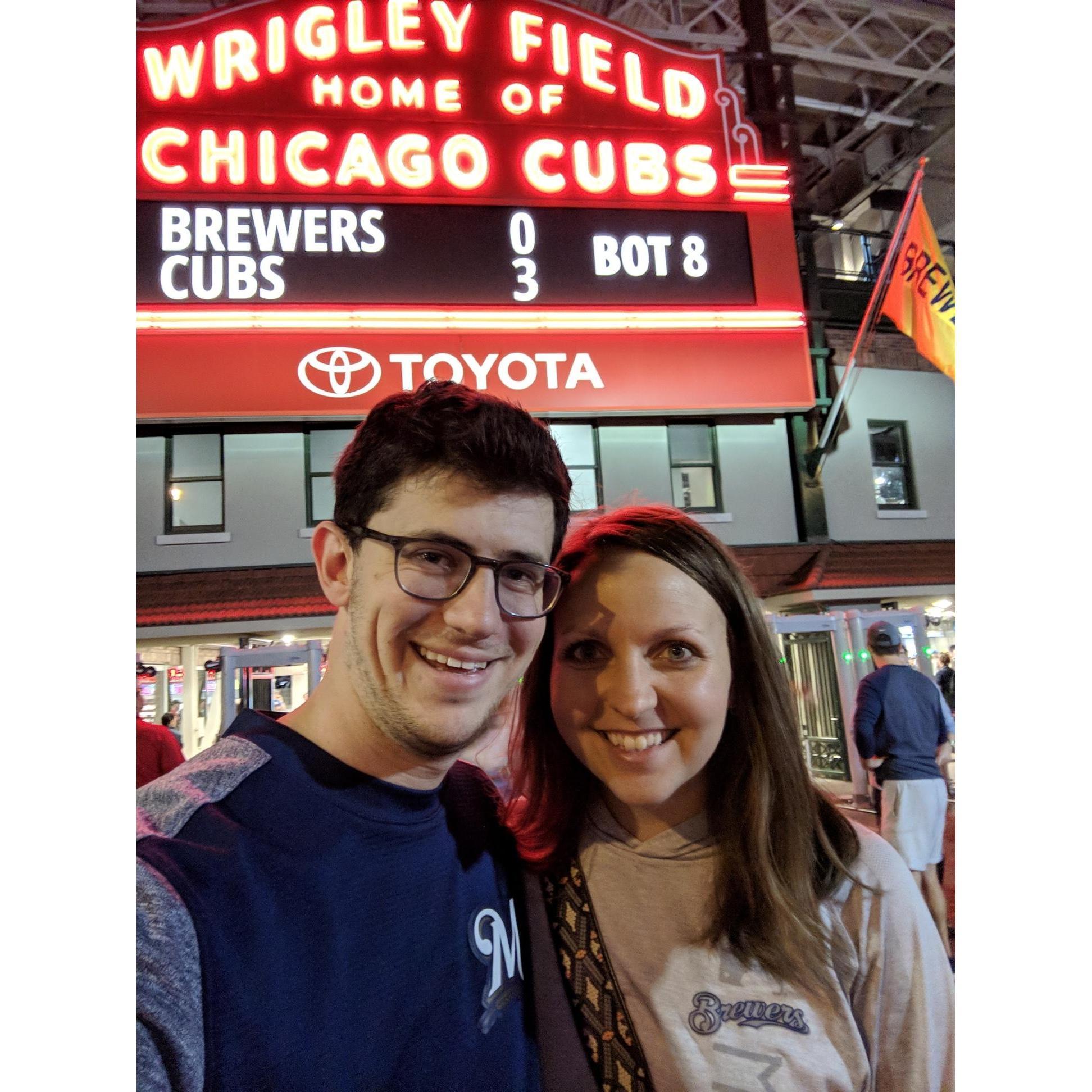 Watching the Brewers lose in Chicago :(