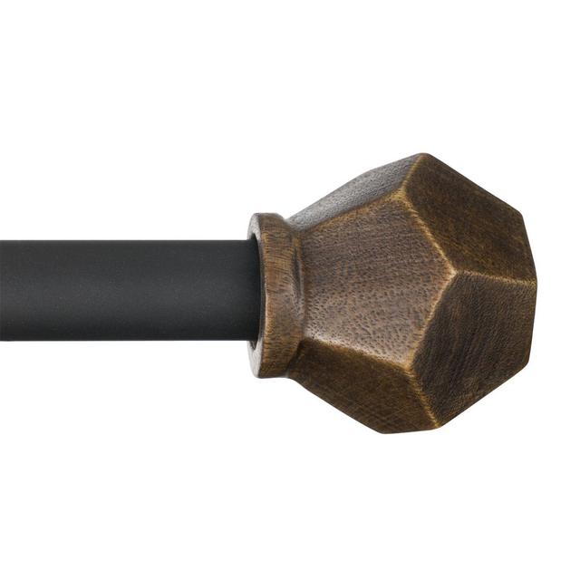 Deka 48 to 84-Inch Curtain Rod Set in Matte Black