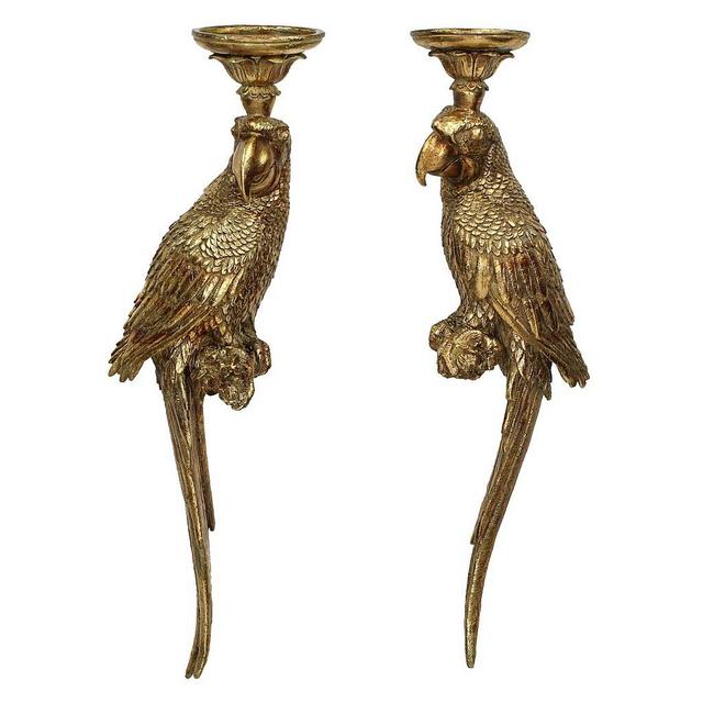 Parrot Pillar Candle Wall Sconce