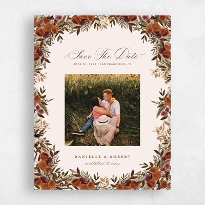 Orange Wedding Save the Date - Chai Photo