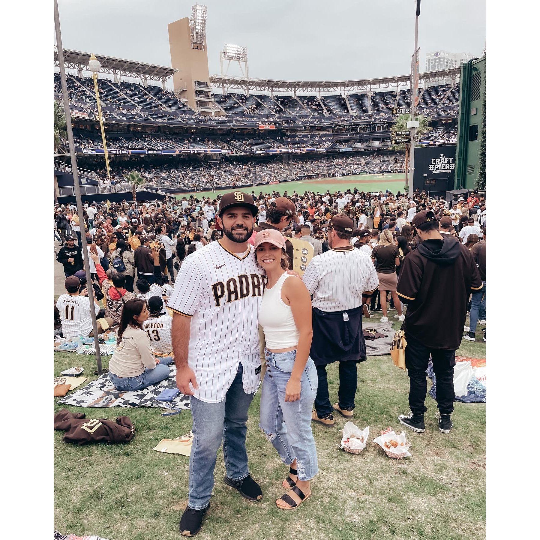 One of our favorite activities to do together is go to a Padres game!