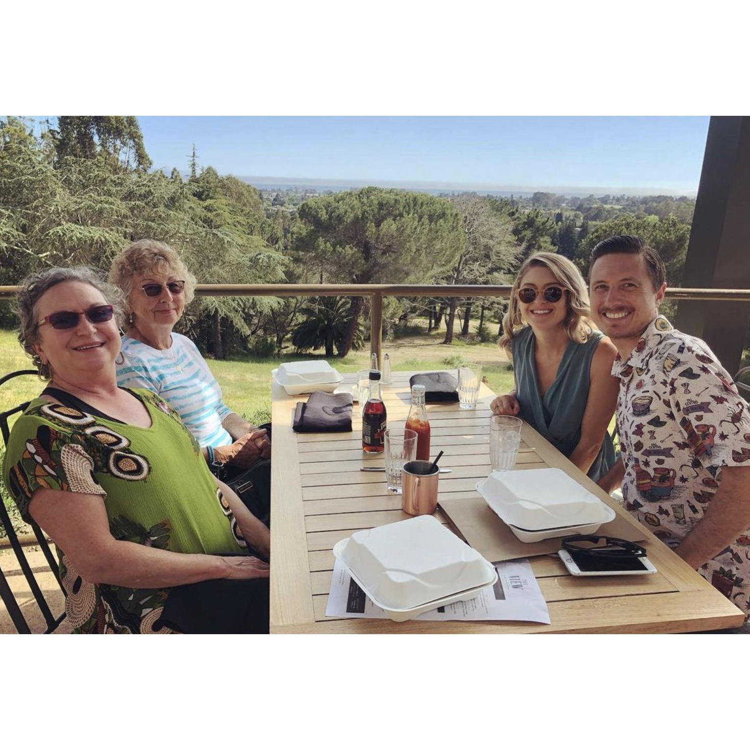 With our Moms, Crecia & Patricia
