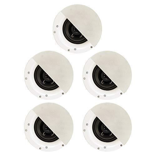 Acoustic Audio R192 Frameless in Ceiling/in Wall 5 Speaker Set 2 Way Home Theater Surround Speakers