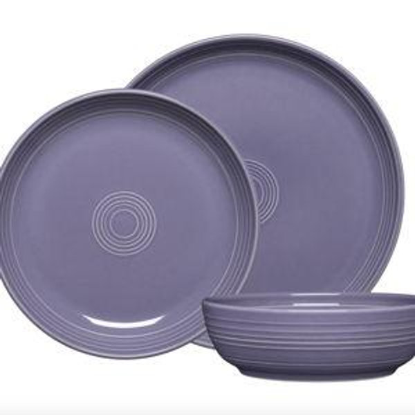 Lavender Coupe Bowl 3-Piece Place Setting