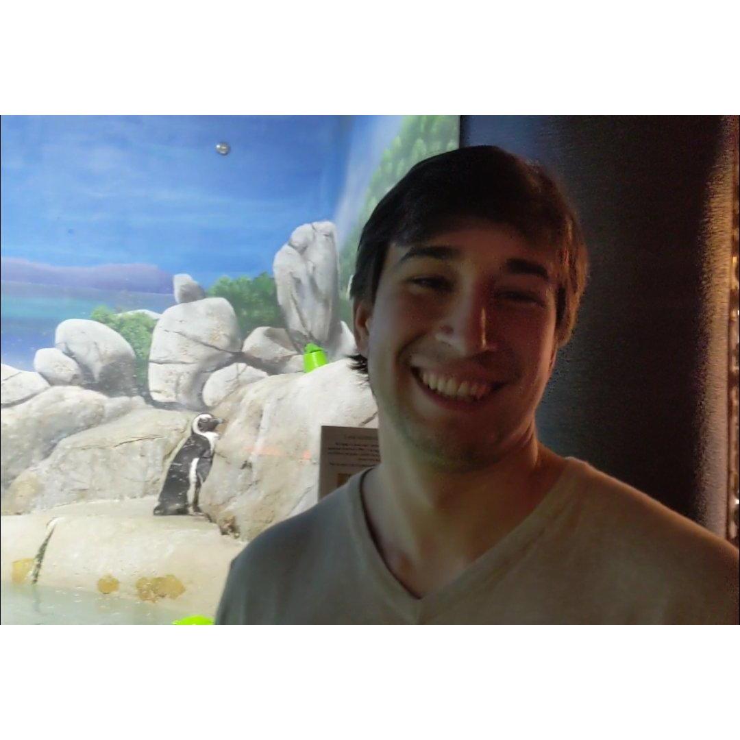 Clay smiles as a penguin breaks free from the Matrix.