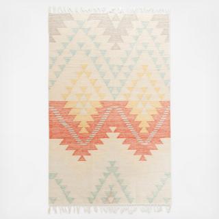 Handwoven Wool Blend Kilim Rug