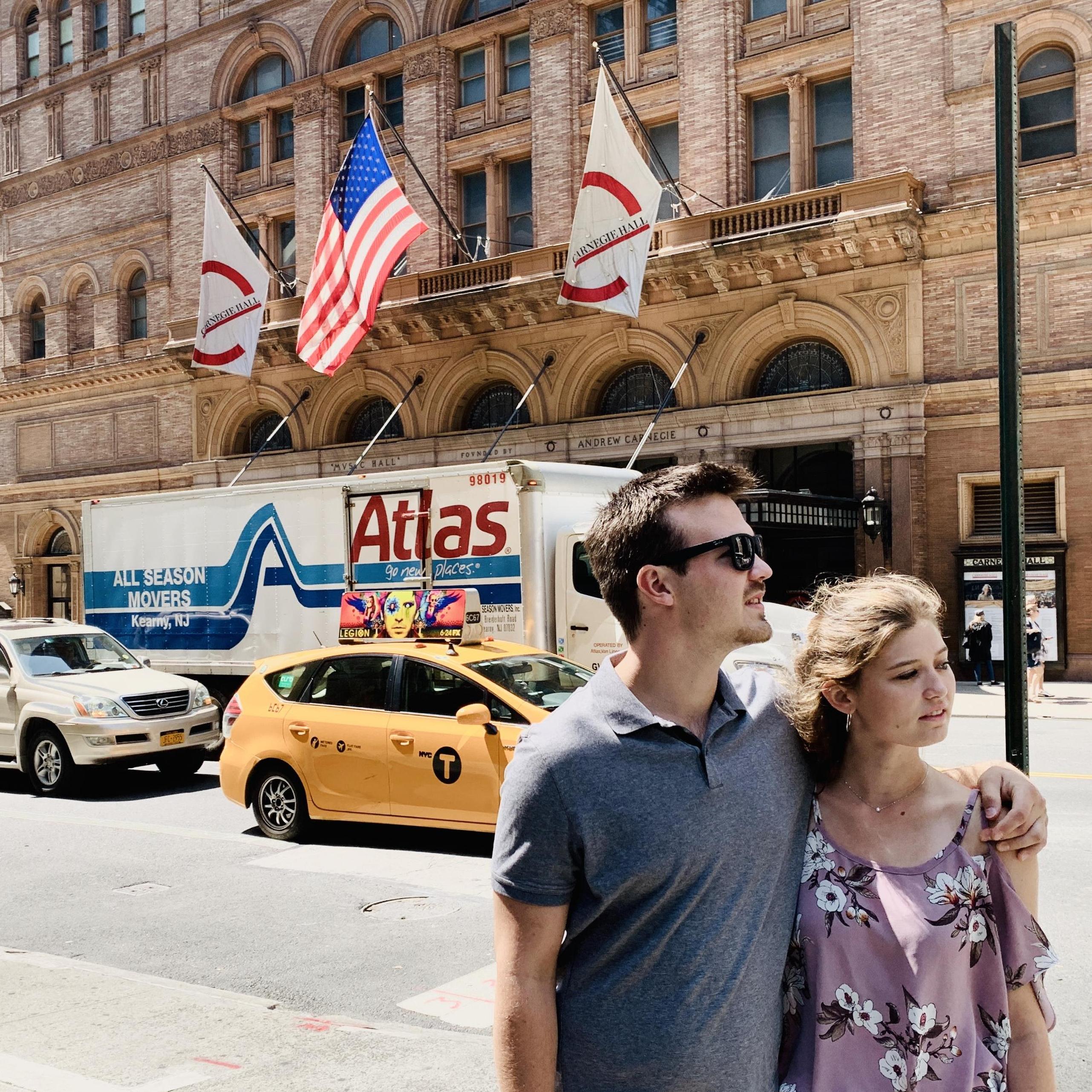 This was our first trip together! Daniel was playing at Carnegie Hall.