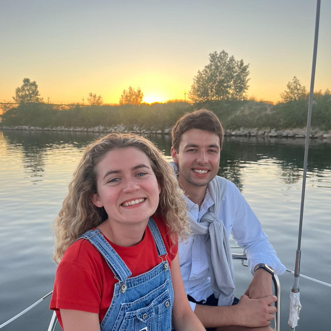Sean and Emma enjoying time on Lake Michigan (2024)