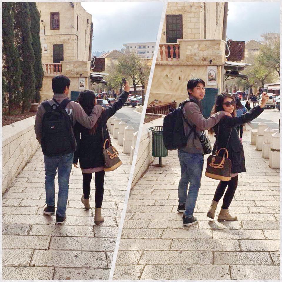 Taking our selfies at Nazareth. 🤳