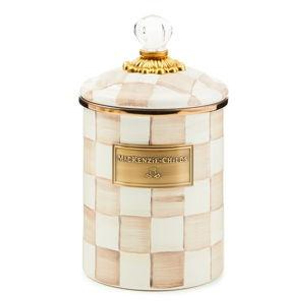 Mocha Check Medium Canister